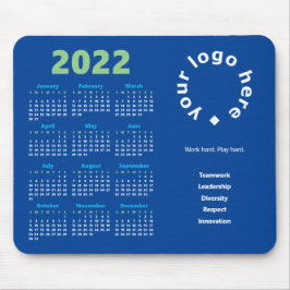 Ihr Firmenlogo und Markenfarben 2022 Kalender Mou Mousepad