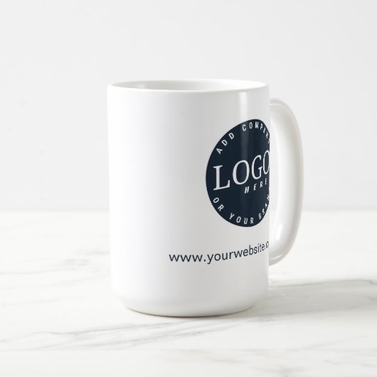 Ihr Firmenlogo und Minimalistische Website Kaffeetasse (VorderseiteRechts)