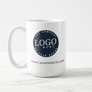 Ihr Firmenlogo und Minimalistische Website Kaffeetasse