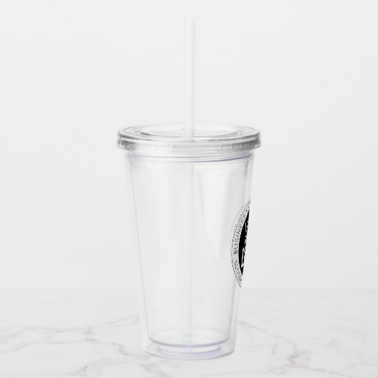 Ihr Firmenlogo und moderner, einfacher, bearbeitba Acryltrinkbecher (Rechts)