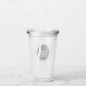 Ihr Firmenlogo und moderner, einfacher, bearbeitba Acryltrinkbecher (Rückseite)