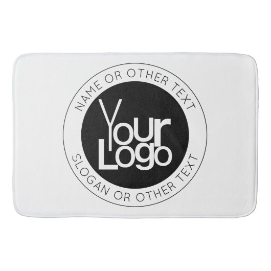 Ihr Firmenlogo und moderner, einfacher, bearbeitba Badematte (Vorderseite)