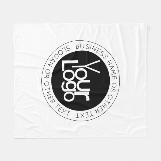 Ihr Firmenlogo und moderner, einfacher, bearbeitba Fleecedecke (Vorderseite (Horizontal))