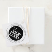 Ihr Firmenlogo und moderner, einfacher, bearbeitba Geschenkanhänger (Beispiel)