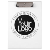 Ihr Firmenlogo und moderner, einfacher, bearbeitba Klemmbrett (Vorderseite)