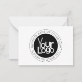 Ihr Firmenlogo und moderner, einfacher, bearbeitba Mitteilungskarte (Vorderseite)