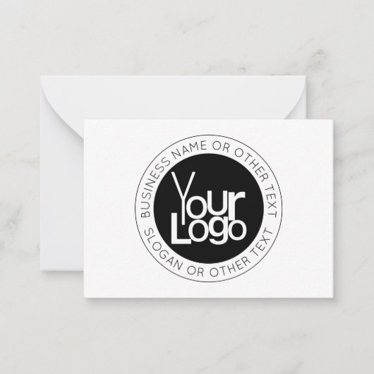 Ihr Firmenlogo und moderner, einfacher, bearbeitba Mitteilungskarte (Vorderseite)