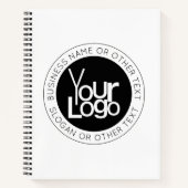 Ihr Firmenlogo und moderner, einfacher, bearbeitba Notizblock (Vorderseite)