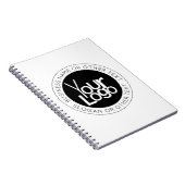 Ihr Firmenlogo und moderner, einfacher, bearbeitba Notizblock (Rechte Seite)