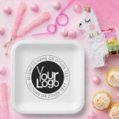 Ihr Firmenlogo und moderner, einfacher, bearbeitba Pappteller (Party)