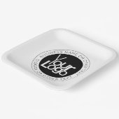 Ihr Firmenlogo und moderner, einfacher, bearbeitba Pappteller (Gewinkelt)