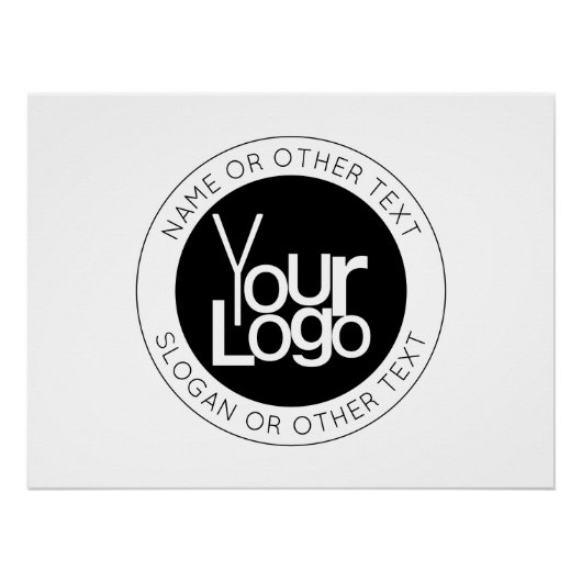 Ihr Firmenlogo und moderner, einfacher, bearbeitba Poster (Vorderseite)