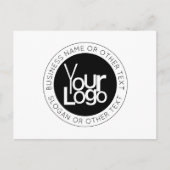 Ihr Firmenlogo und moderner, einfacher, bearbeitba Postkarte (Vorderseite)