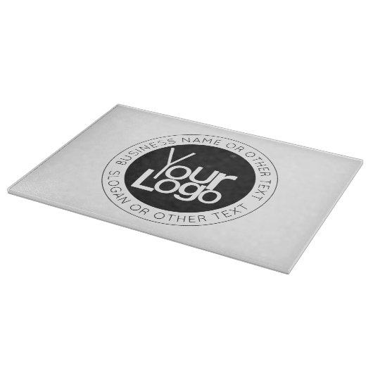 Ihr Firmenlogo und moderner, einfacher, bearbeitba Schneidebrett (Ecke)