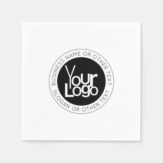 Ihr Firmenlogo und moderner, einfacher, bearbeitba Serviette (Vorderseite)