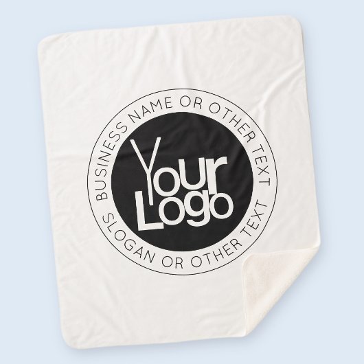 Ihr Firmenlogo und moderner, einfacher, bearbeitba Sherpadecke