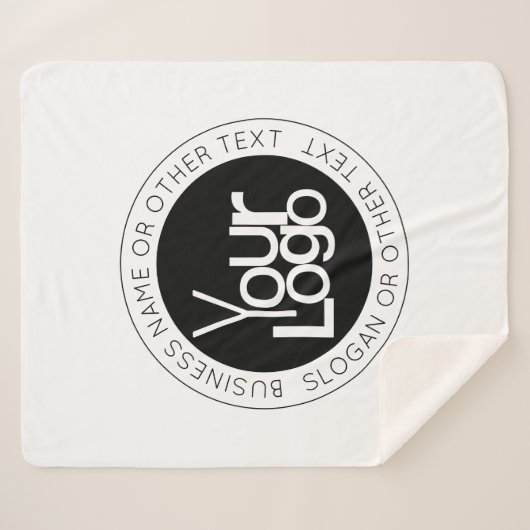 Ihr Firmenlogo und moderner, einfacher, bearbeitba Sherpadecke (Vorderseite (Horizontal))