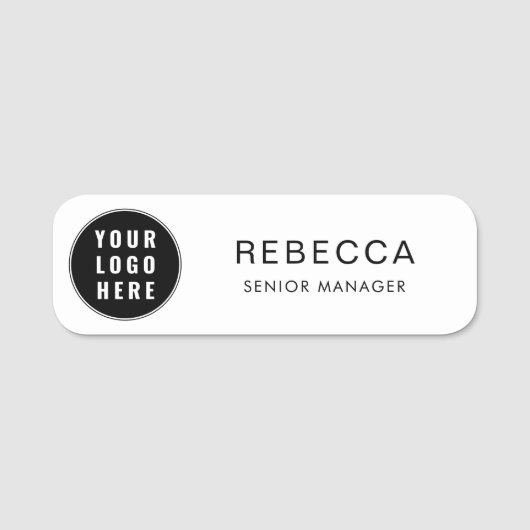 Ihr Firmenlogo und Name des Mitarbeiters Namensschild (Vorderseite)