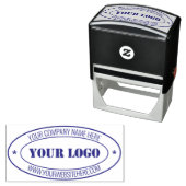 Ihr Firmenlogo und Oval-Briefmarke Permastempel (Beispiel)