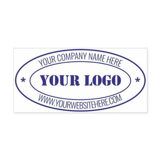 Ihr Firmenlogo und Oval-Briefmarke Permastempel (Design)