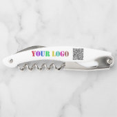 Ihr Firmenlogo und QR-Code - Korkenzieher (Rückseite)