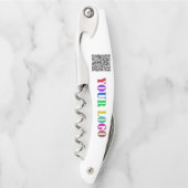 Ihr Firmenlogo und QR-Code - Korkenzieher (Vorderseite)