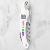 Ihr Firmenlogo und QR-Code - Korkenzieher (Rückseite)