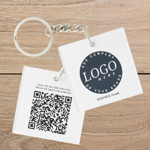 Ihr Firmenlogo und QR-Code - Mitarbeiter individue Schlüsselanhänger