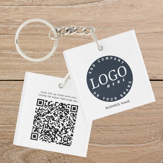 Ihr Firmenlogo und QR-Code - Mitarbeiter individue Schlüsselanhänger