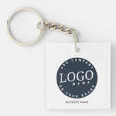 Ihr Firmenlogo und QR-Code - Mitarbeiter individue Schlüsselanhänger (Vorderseite)