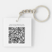 Ihr Firmenlogo und QR-Code - Mitarbeiter individue Schlüsselanhänger (Rückseite)