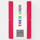 Ihr Firmenlogo und QR-Code-Werbebanner Banner (Vertikal)