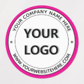 Ihr Firmenlogo und Text Branded Labels Beispiel Etiketten (Design 1)