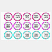 Ihr Firmenlogo und Text Branded Labels Beispiel Etiketten (Blatt)
