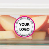 Ihr Firmenlogo und Text Branded Labels Beispiel Etiketten (Befestigt)