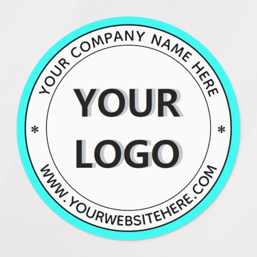Ihr Firmenlogo und Text Branded Labels Beispiel Etiketten (Design 3)