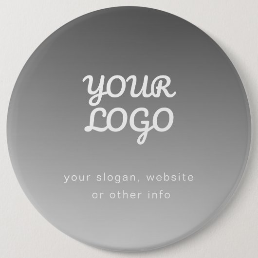 Ihr Firmenlogo und Text | Dark Gray Ombre Button (Vorderseite)