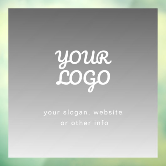 Ihr Firmenlogo und Text | Dark Gray Ombre Fensteraufkleber (Blatt 3)