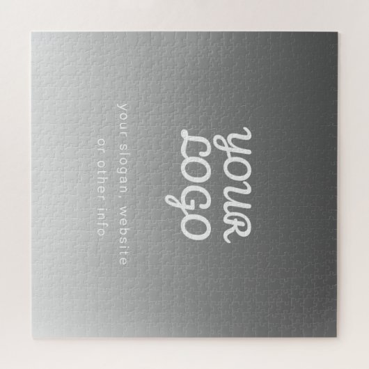 Ihr Firmenlogo und Text | Dark Gray Ombre Puzzle (Horizontal)
