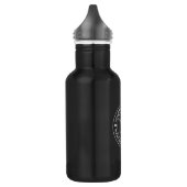 Ihr Firmenlogo und Text - Eigene, robuste Schritte Edelstahlflasche (Links)