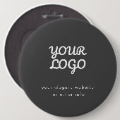 Ihr Firmenlogo und Text | Stilvoll dunkelgrau Button (Vorne & Hinten)