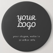 Ihr Firmenlogo und Text | Stilvoll dunkelgrau Button (Vorderseite)