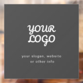 Ihr Firmenlogo und Text | Stilvoll dunkelgrau Fensteraufkleber (Blatt 2)
