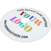 Ihr Firmenlogo und Text-Weihnachtsbaum-Rock Polyester Weihnachtsbaumdecke (Schrägansicht)