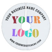 Ihr Firmenlogo und Text-Weihnachtsbaum-Rock Polyester Weihnachtsbaumdecke (Vorderseite)