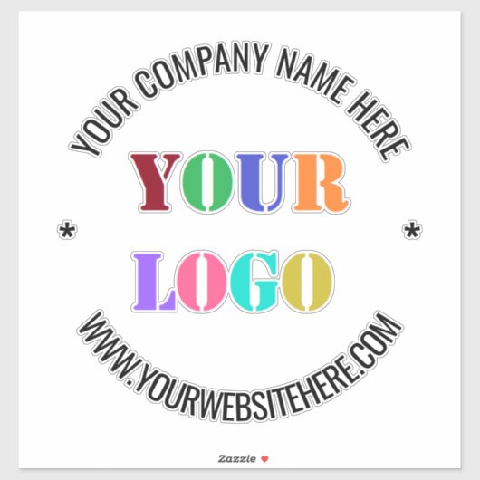 Ihr Firmenlogo und Text-Werbe-Aufkleber Aufkleber (Blatt)