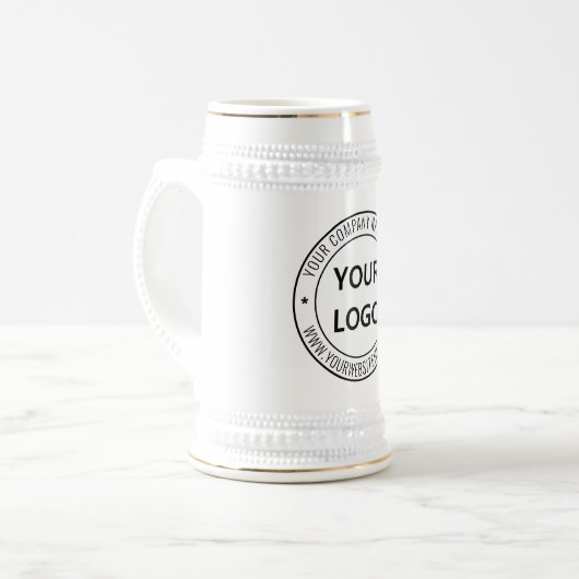 Ihr Firmenlogo und Text-Werbebierstein Bierglas (Vorderseite Links)