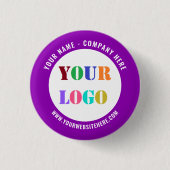Ihr Firmenlogo und Text-Werbegeschenk Button (Vorderseite)