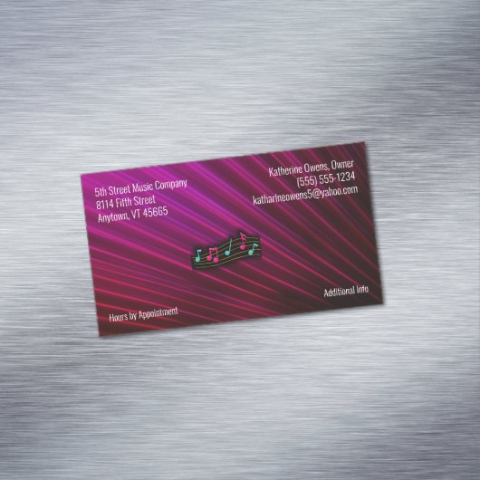 Ihr Firmenlogo und Unternehmensinformationen Neonu Magnetische Visitenkarte (Beispiel)