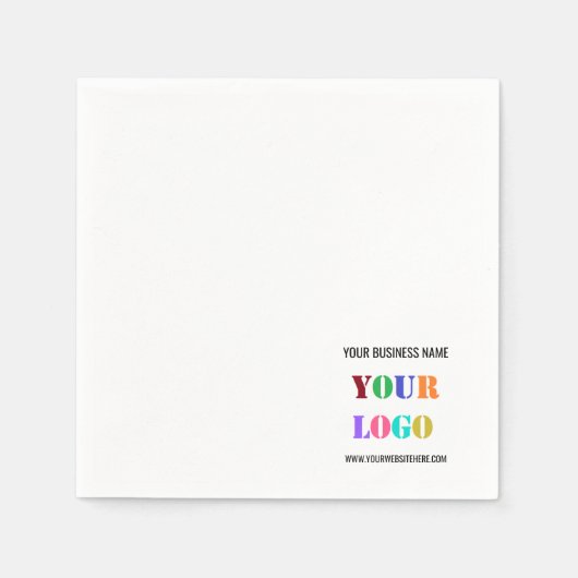 Ihr Firmenlogo und Vorlage für den benutzerdefinie Serviette (Vorderseite)